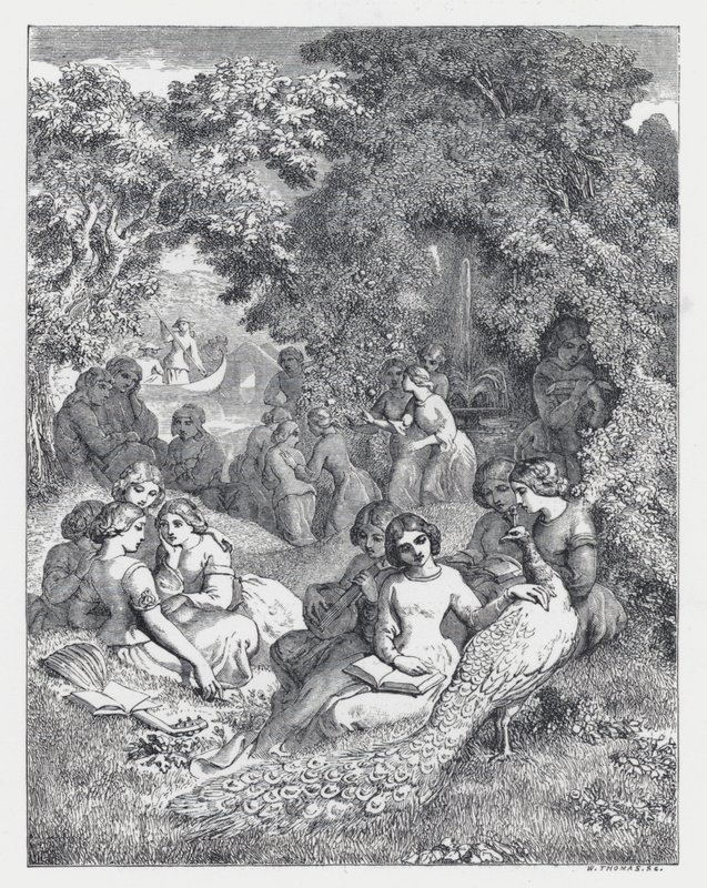 Ilustrace k Tennysonově básni, Princezna (rytina) od Daniel (after) Maclise
