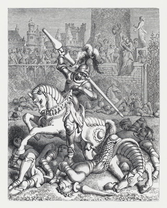 Ilustrace k Tennysonově básni, Princezna (rytina) od Daniel (after) Maclise