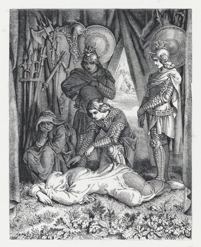 Ilustrace k Tennysonově básni, Princezna (rytina) od Daniel (after) Maclise