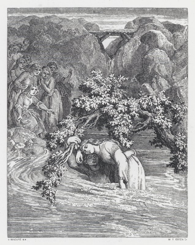 Ilustrace k Tennysonově básni, Princezna (rytina) od Daniel (after) Maclise