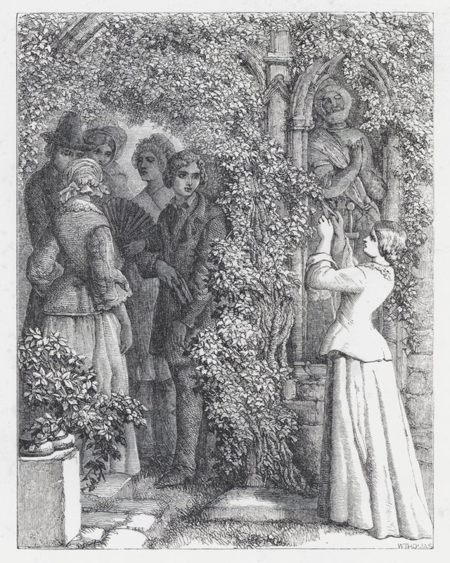 Ilustrace k Tennysonově básni, Princezna (rytina) od Daniel (after) Maclise