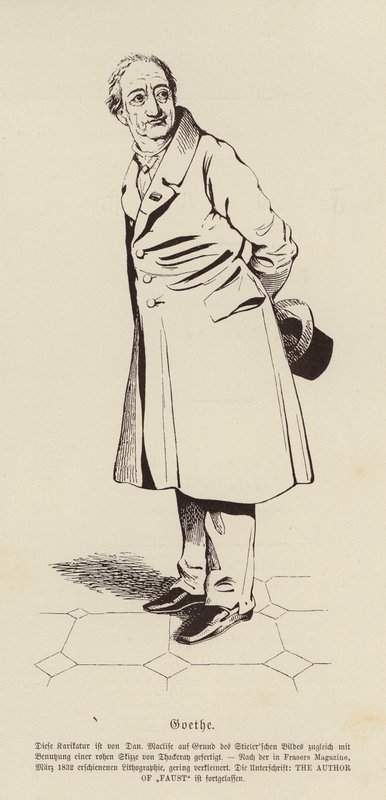 Johann Wolfgang von Goethe, německý básník a dramatik od Daniel (after) Maclise