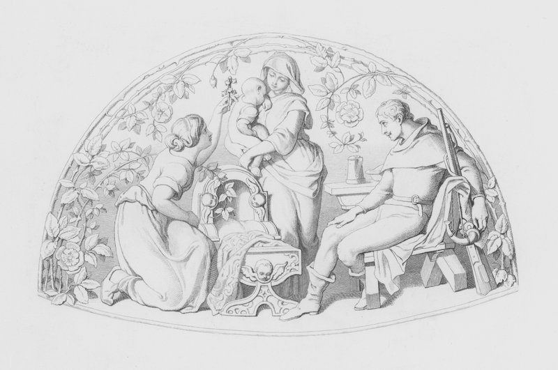 Shakespeare, The Infant (rytina) od Daniel (after) Maclise