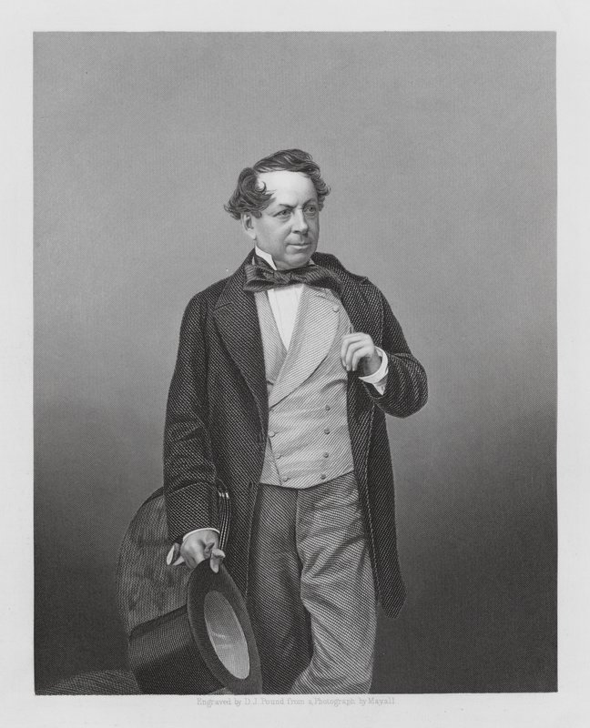 John Baldwin Buckstone, anglický herec a dramatik (rytina) od Daniel John. Pound