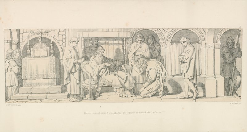 Harold, který se vrátil z Normandie, se představuje Edwardu Vyznavači od Daniel Maclise