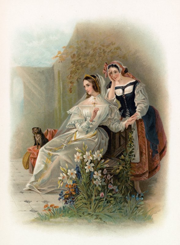 Olivia a Maria z Dvanácté noci od Daniel Maclise