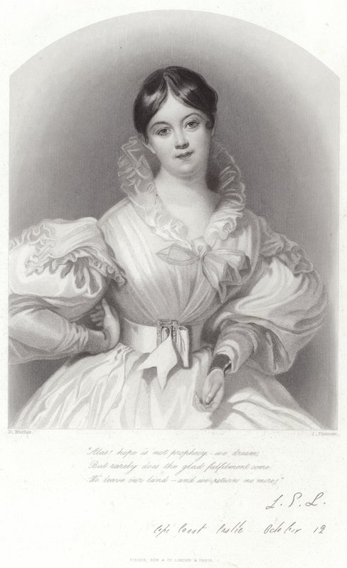 Portrét Letitie Elizabeth Landonové od Daniel Maclise
