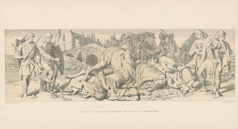Smrt Tostiga a Harolda Hardrady po bitvě u Stamford Bridge od Daniel Maclise