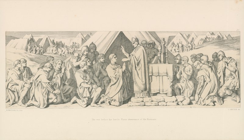 Předvečer před bitvou. Zbožné dodržování Normanů od Daniel Maclise