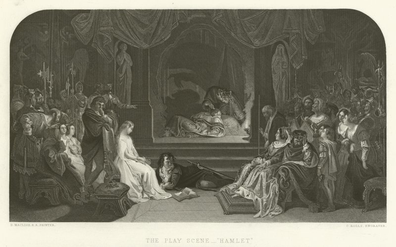 Hrací scéna v Hamletovi od Daniel Maclise