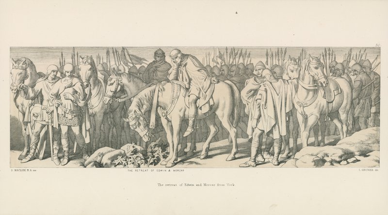 Ústup Edwina a Morcara z Yorku od Daniel Maclise