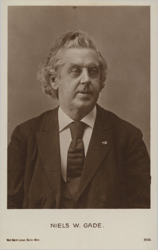 Niels Wilhelm Gade , dánský skladatel, dirigent, houslista, varhaník a pedagog (1817-1890) od Danish Photographer