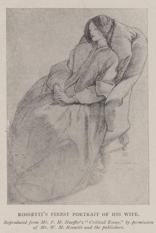Rossettiho nejlepší portrét jeho manželky od Dante Gabriel Charles Rossetti