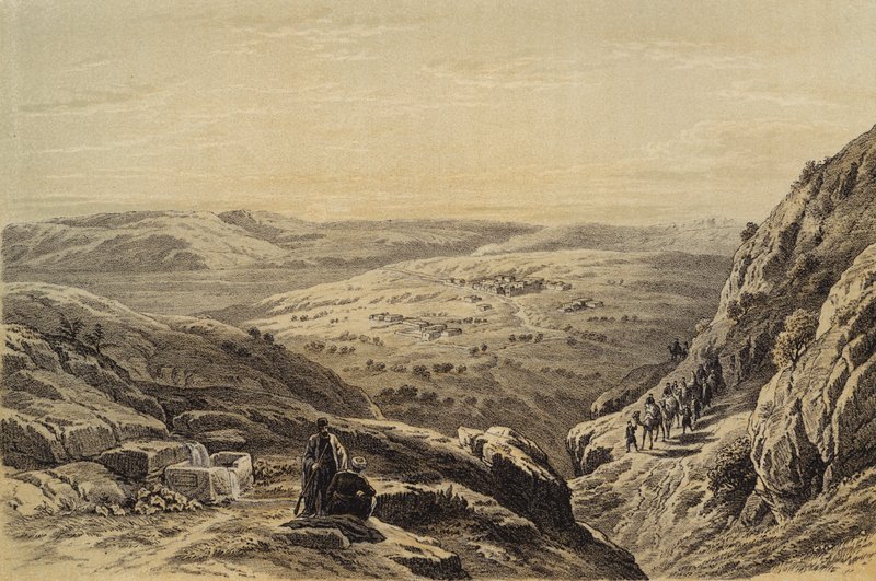 Cana, Celkový pohled (barevné lito) od David (after) Roberts