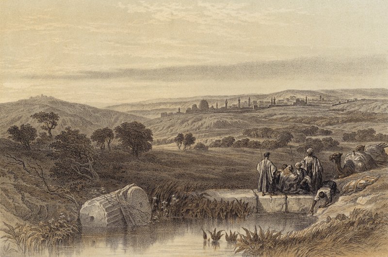 Jeruzalém ze severu (barva lito) od David (after) Roberts