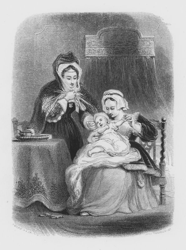 Shakespeare, The Infant (rytina) od David (after) Wilkie