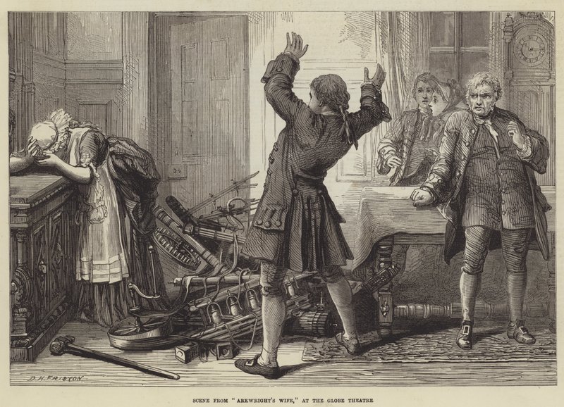 Scéna z Arkwrightovy ženy v divadle Globe od David Henry Friston