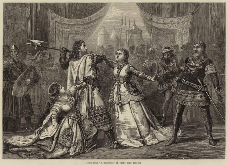 Scéna z Il Talismano, v divadle Drury Lane od David Henry Friston