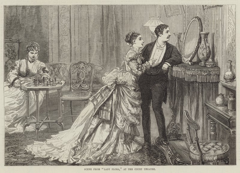 Scéna z Lady Flora, ve Dvorním divadle od David Henry Friston