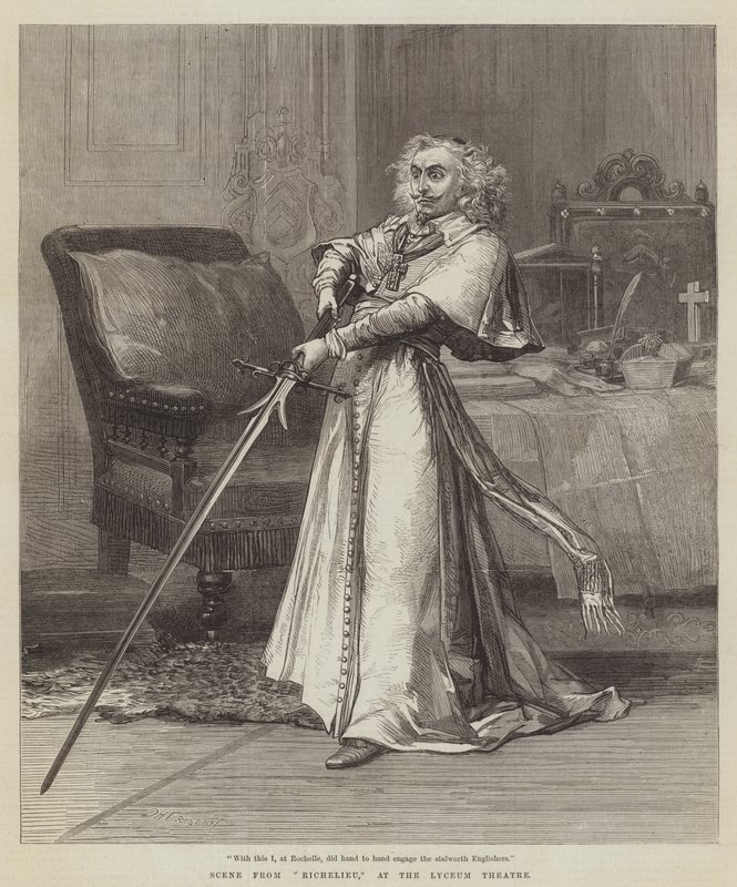 Scéna z Richelieu, v divadle Lyceum od David Henry Friston