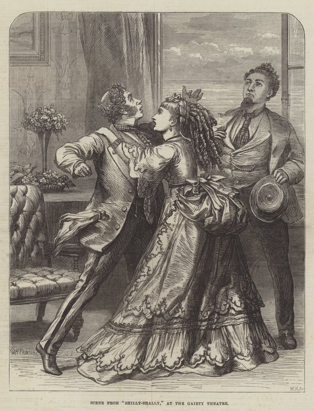 Scéna z Shilly-Shally, v Gaiety Theatre od David Henry Friston