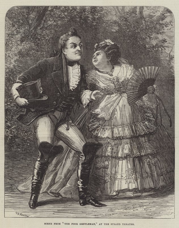 Scéna z The Poor Gentleman, v divadle Strand od David Henry Friston