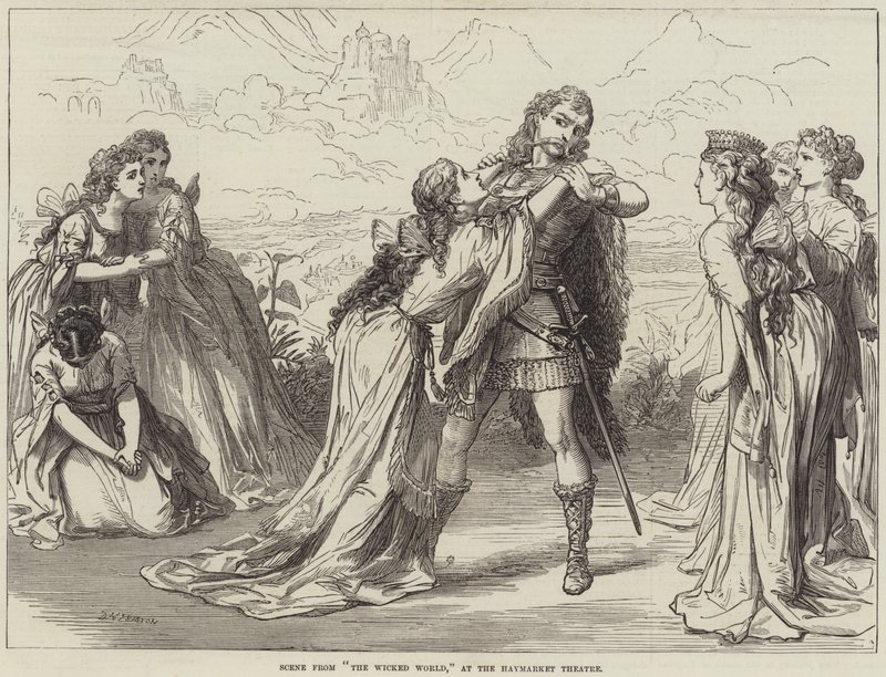 Scéna ze Zlého světa v divadle Haymarket Theatre od David Henry Friston