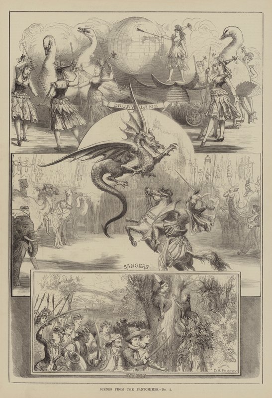 Scény z Pantomimy od David Henry Friston