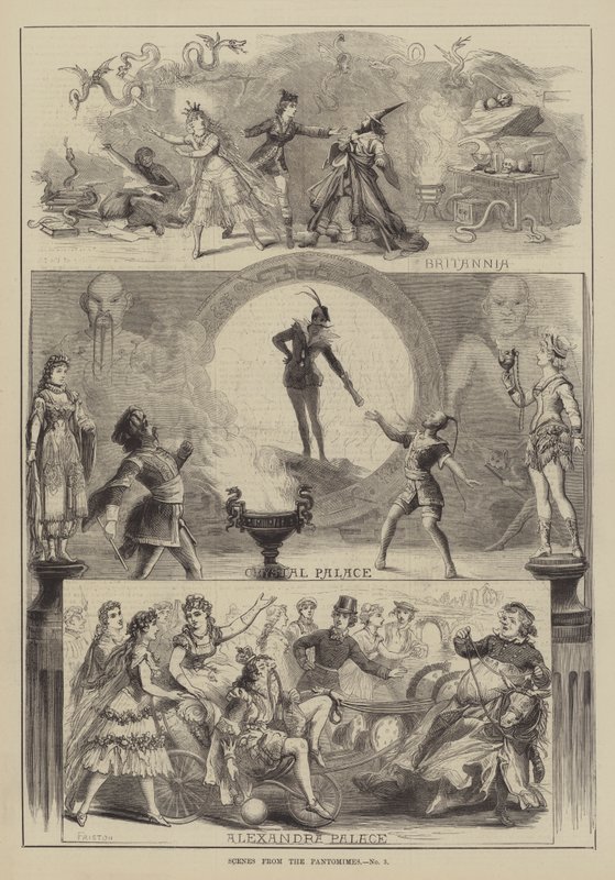 Scény z pantomimy od David Henry Friston
