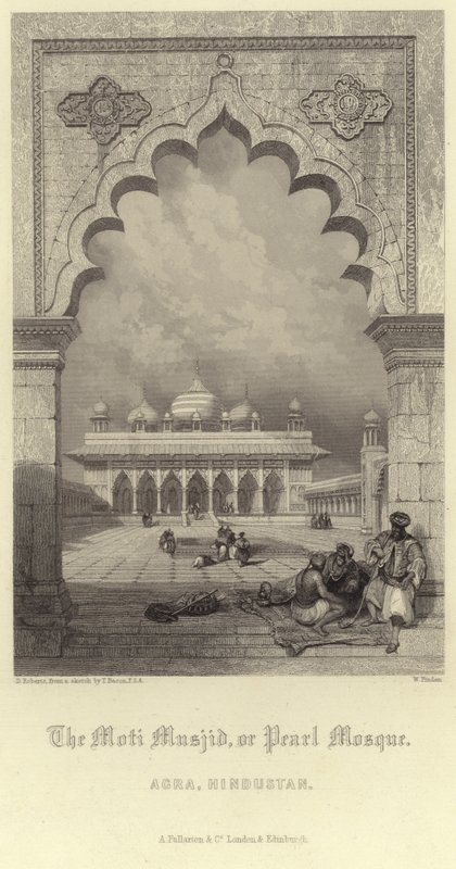 Moti Masjid v Agra od David Roberts