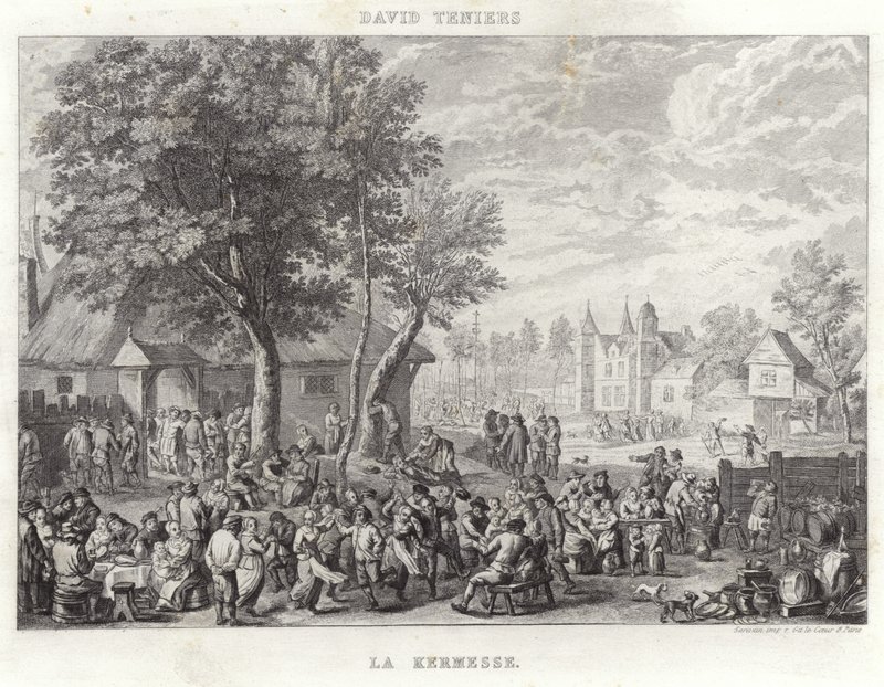 Vlámský festival Davida Tenierse mladšího od David Teniers the Younger