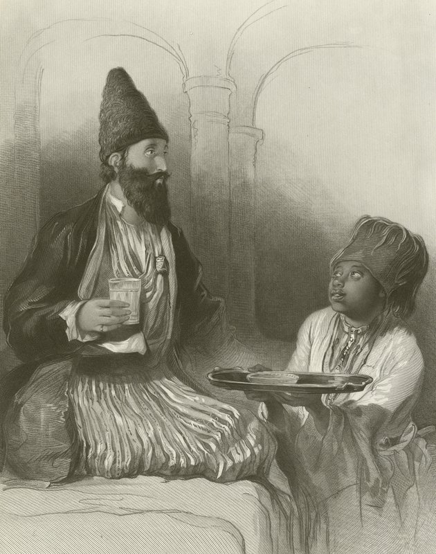 Perský princ, jeho otrok, který mu přináší Sherbet od David Wilkie