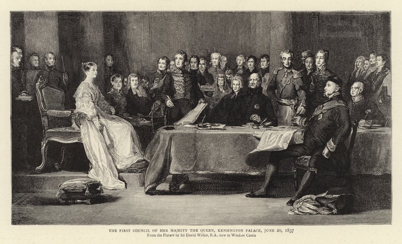 První rada Jejího Veličenstva královny, Kensingtonský palác, 20. června 1837 od David Wilkie