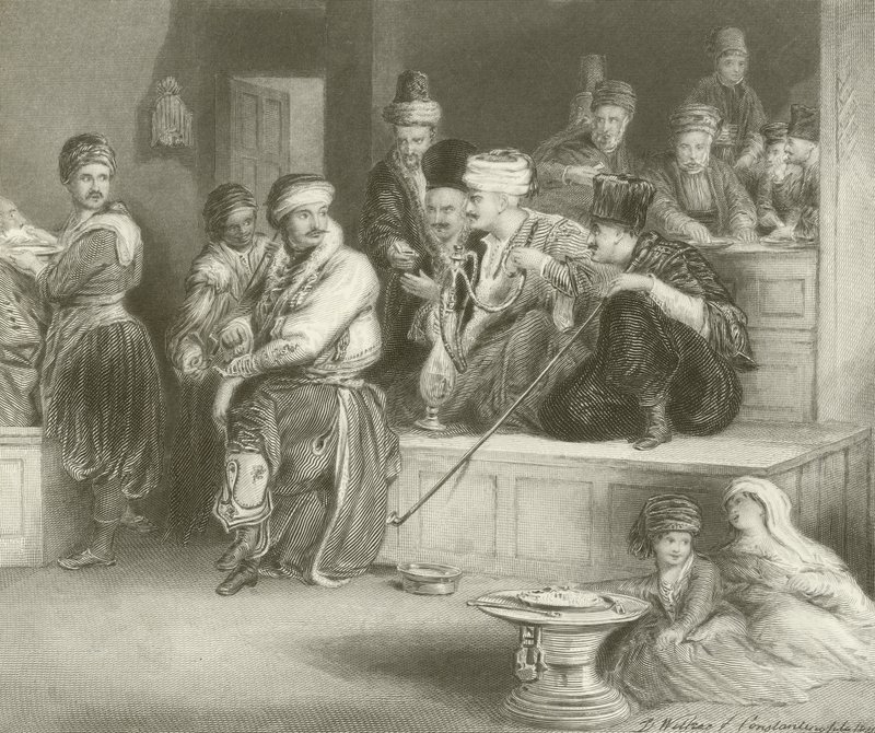 Turecký kurýr týkající se zpráv o dobytí Acre od David Wilkie