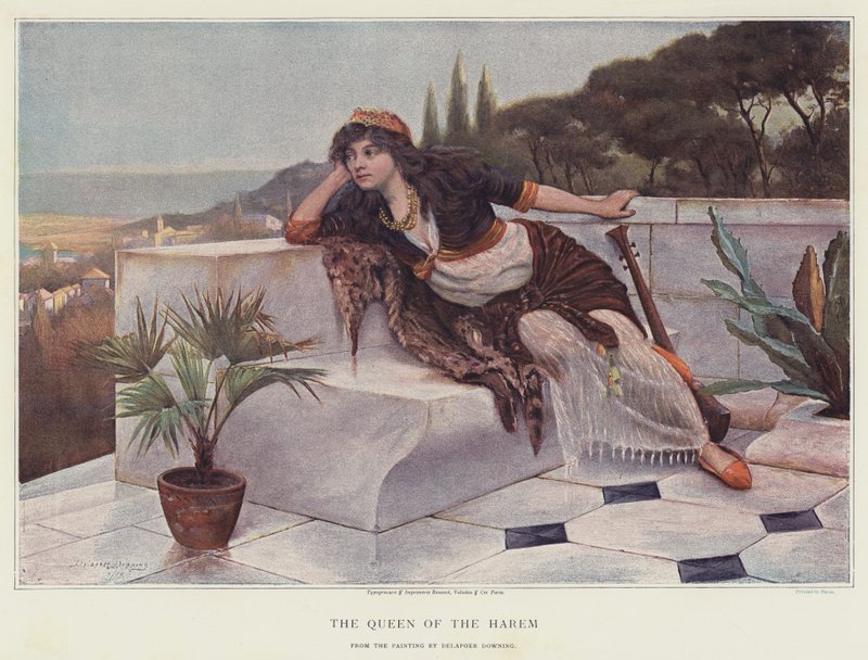 Královna harému (chromolitho) od Delapoer Downing