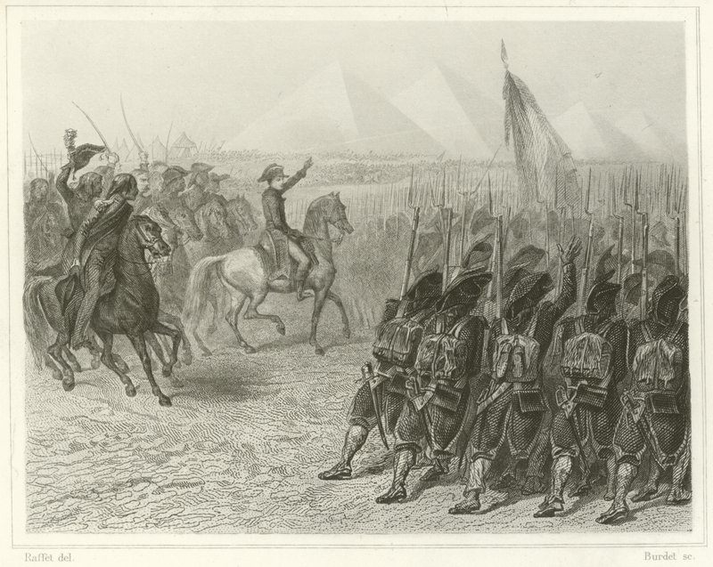 Bitva u pyramid od Denis-Auguste-Marie Raffet