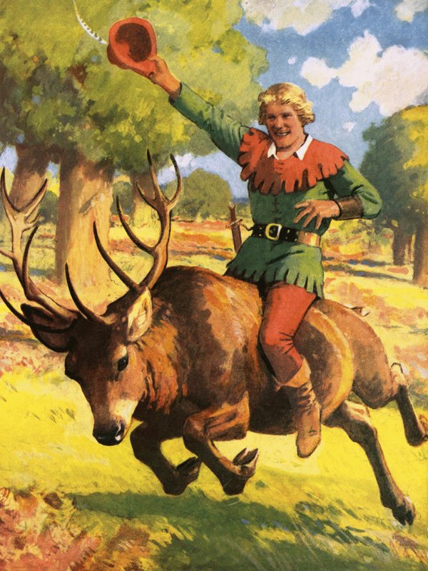 Robin Hood na hřbetě jelena od Derek Charles Eyles