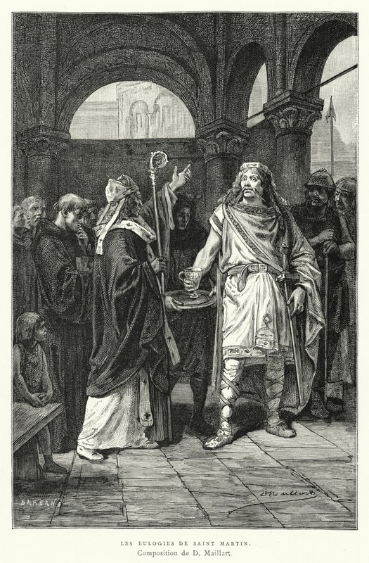 The Eulogies Of Saint Martin (rytina) od Diogene Ulysse Napoleon Maillart