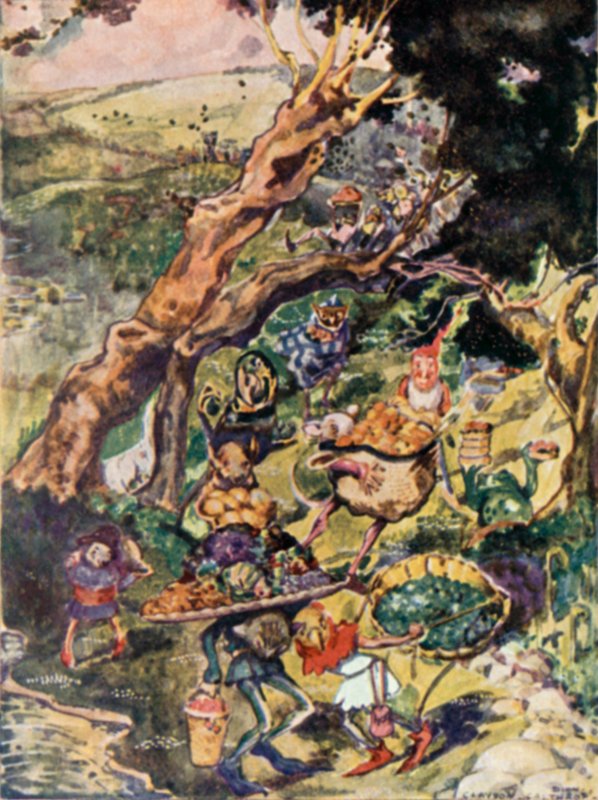 Ilustrace pro trh se skřítky od Christiny Rossettiové od Dion Clayton Calthrop
