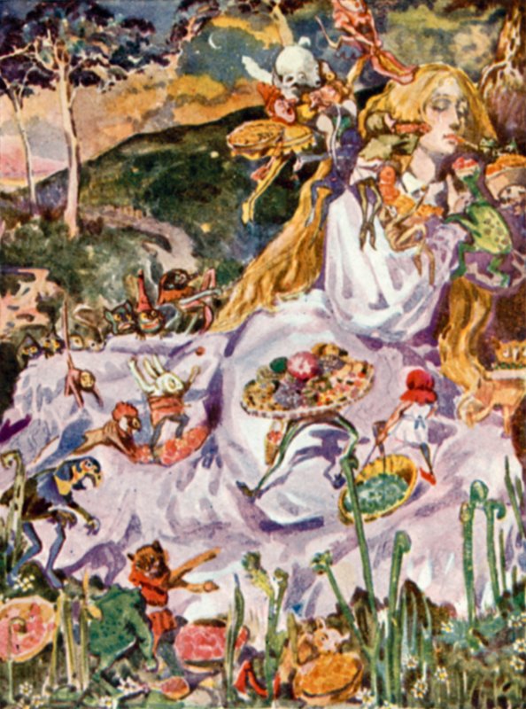 Ilustrace pro Goblin Market od Christiny Rossetti od Dion Clayton Calthrop
