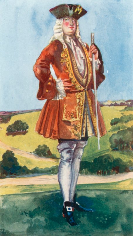 Muž doby Jiřího I. 1714-1727 od Dion Clayton Calthrop