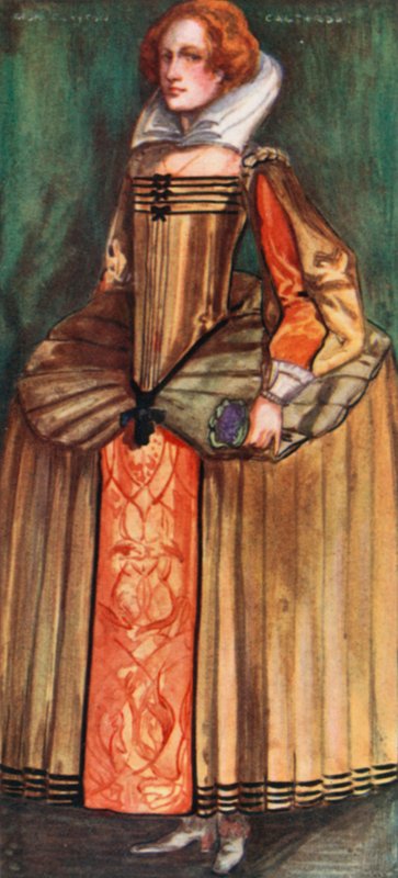 Žena z doby Alžběty 1558-1603 od Dion Clayton Calthrop