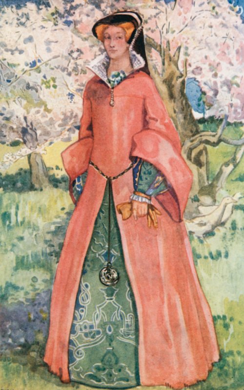 Žena doby Marie 1553-1558 od Dion Clayton Calthrop