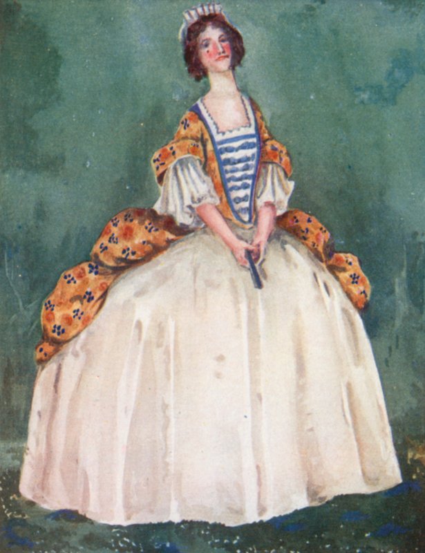 Žena z doby královny Anny 1702-1714 od Dion Clayton Calthrop