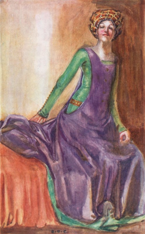 Žena doby Richarda II. 1377-1399 od Dion Clayton Calthrop