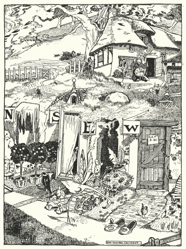 Domovy čtyř větrů (rytina) od Dion Clayton Calthrop