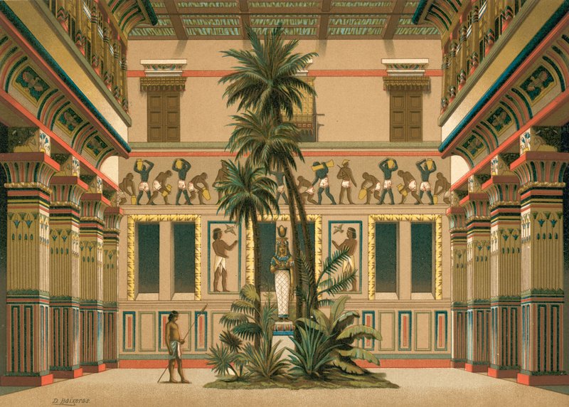 Nádvoří egyptského domu od Dionisio Baixeras Verdaguer
