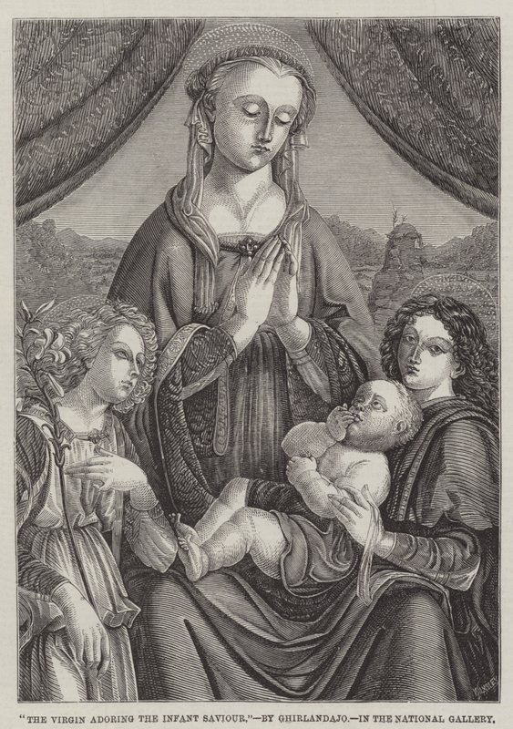 Panna zbožňující Spasitele dítěte od Domenico Ghirlandaio