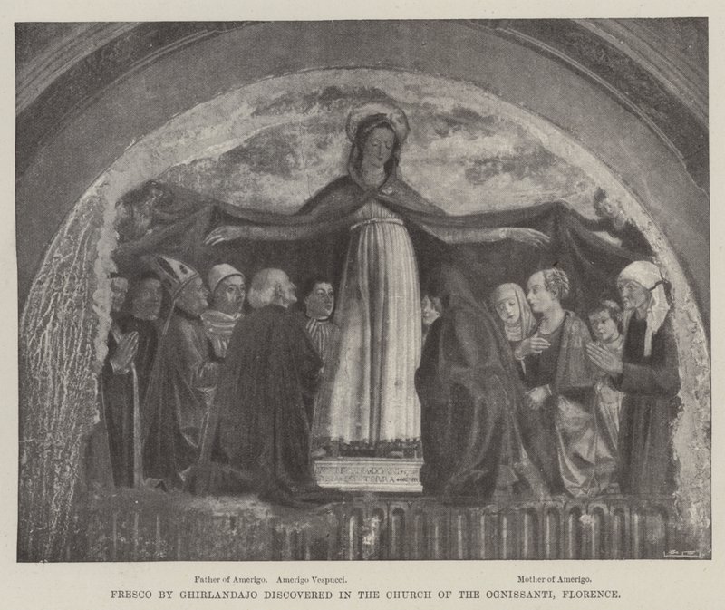 Freska objevená v kostele Ognissanti ve Florencii od Domenico Ghirlandaio