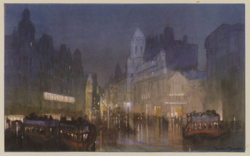 Velký kanál na Tottenham Court Road od Donald Maxwell